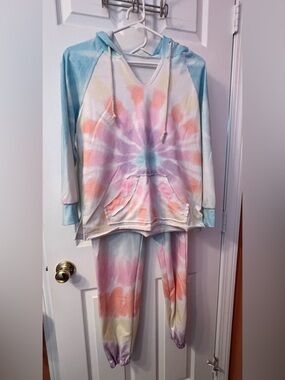 Pastel Tie-Dye Hoodie & Jogger Set